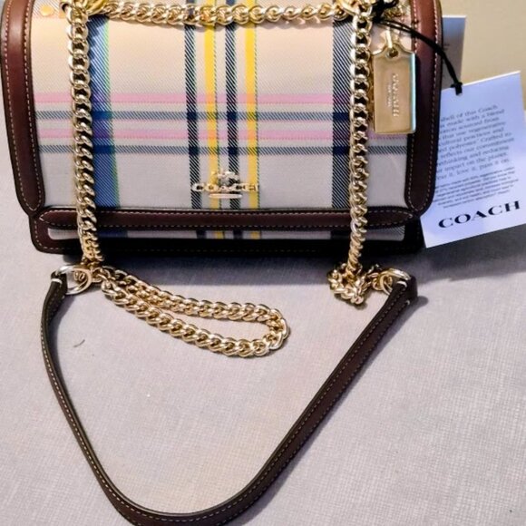 Klare Crossbody Bag With Plaid Print - Picture 2 of 14